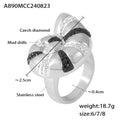 Damenring mit exquisiter Gestaltung aus Edelstahl und tschechischen Diamanten Shop Nory
