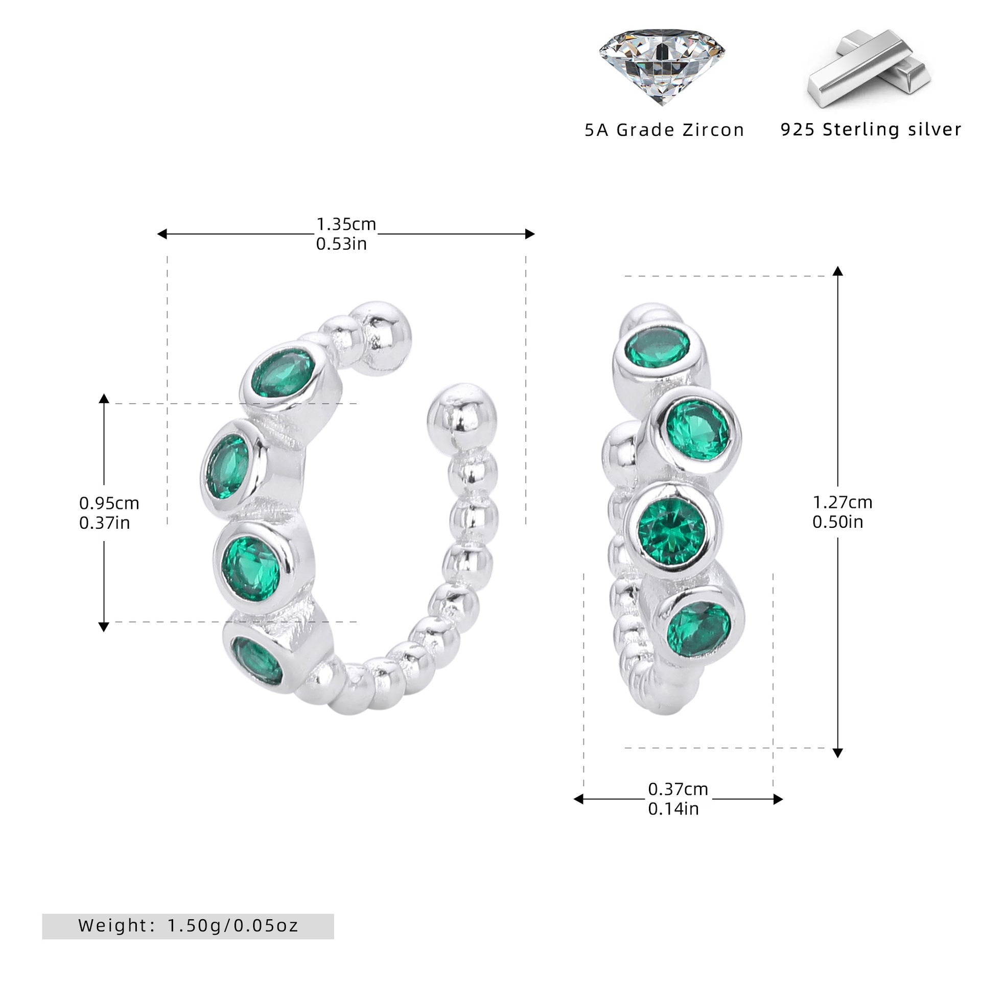 Damen Ohrhänger mit funkelnden Zirkonsteinen aus hochwertigem 925 Sterlingsilber Shop Nory
