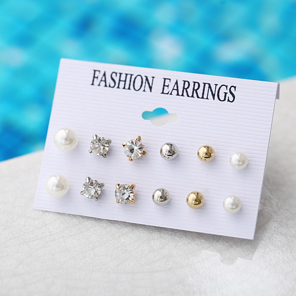 Damen Ohrstecker Set mit vielseitigen Designs und elegantem Glanz Shop Nory