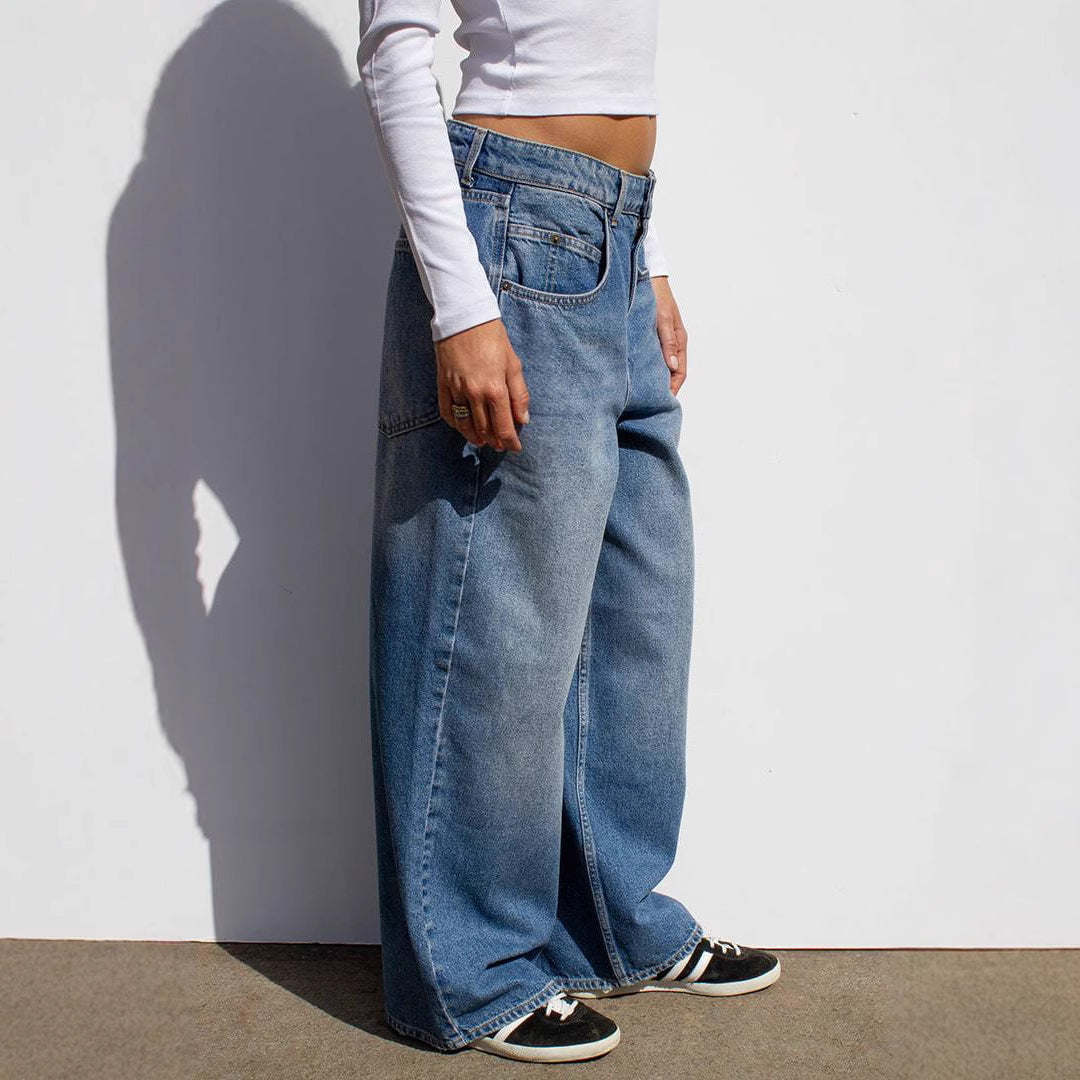 Damen Weit geschnittene Jeans im lässigen Oversized-Stil