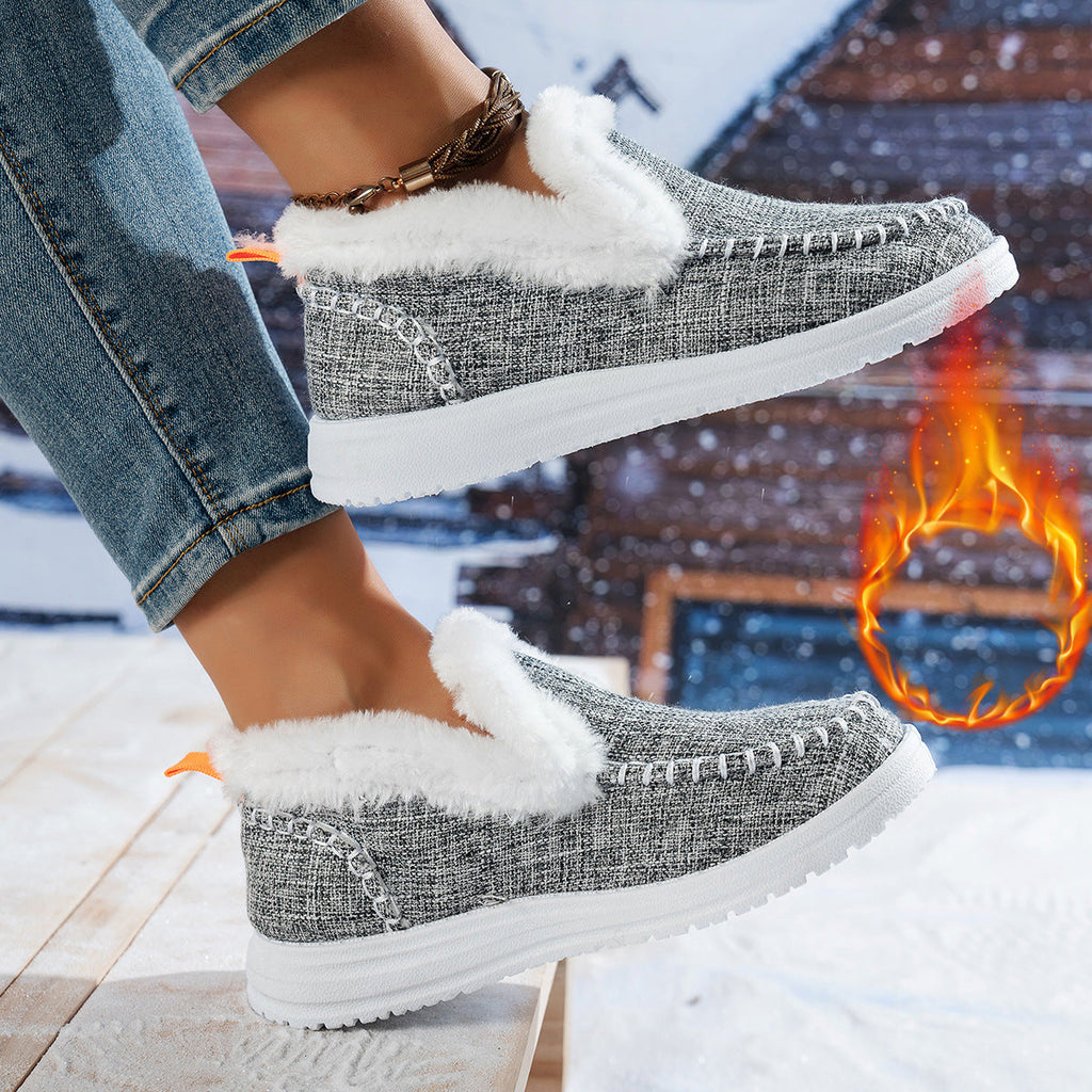 Damen Bequeme und kuschelig gefütterte Sneaker Shopnory