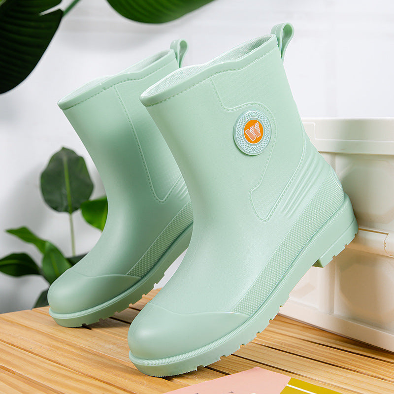Herren Robuste kurze Regen-AnklShop Noryoots aus Vollgummi mit verstärkter Zehenkappe Shop Nory