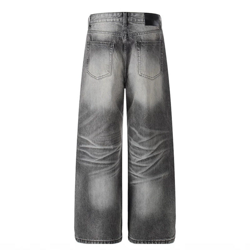Damen Hochtaillierte Wide‑Leg Denimhose mit Used-Fade-Effekt Shop Nory