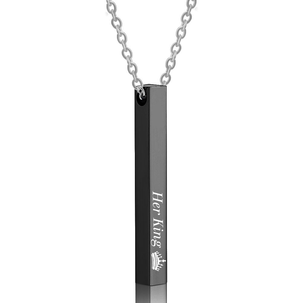 Damen Halskette mit gravierbarem, personalisiertem Anhänger aus hochwertigem Edelstahl Shop Nory