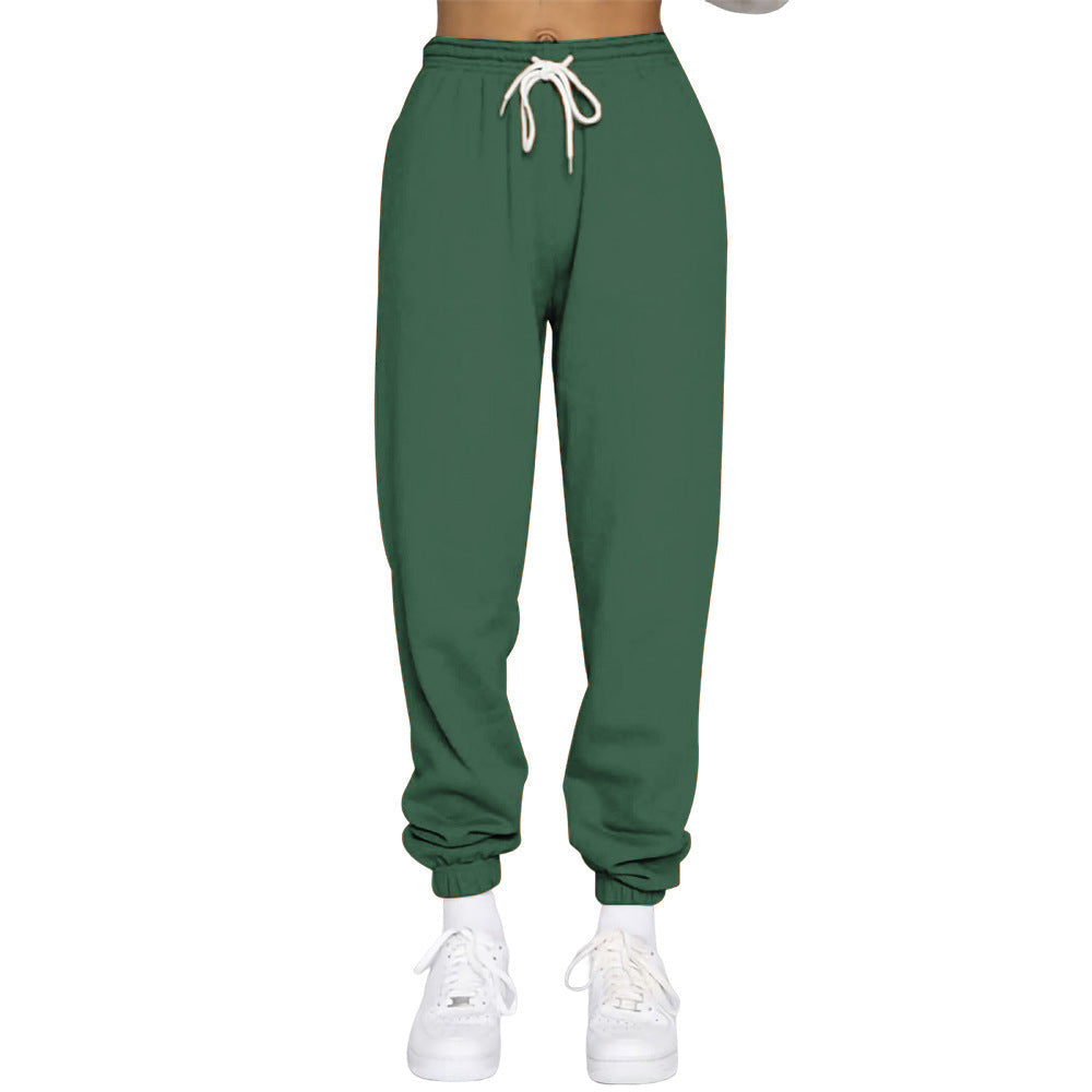 Damen Komfortable Jogginghose mit verstellbarem Bund und elastischen Bündchen