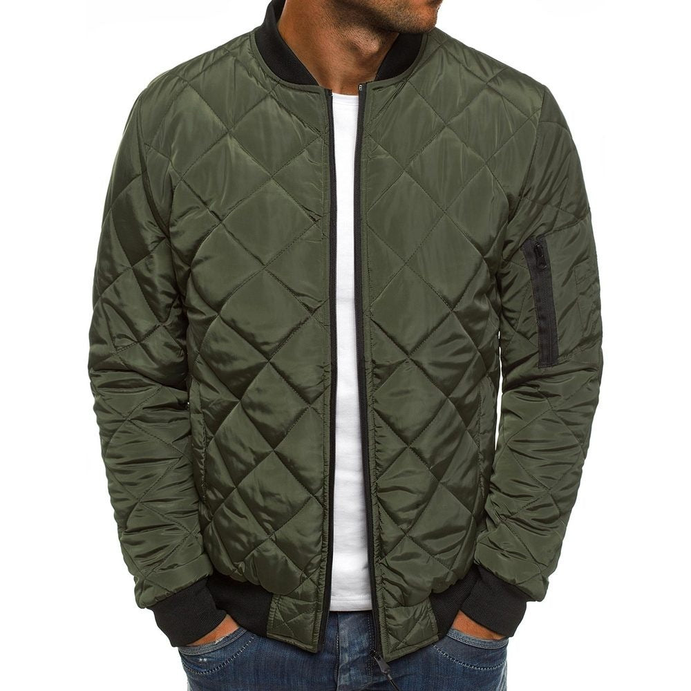 Herren Steppjacke mit praktischen Taschen und elastischen Bündchen