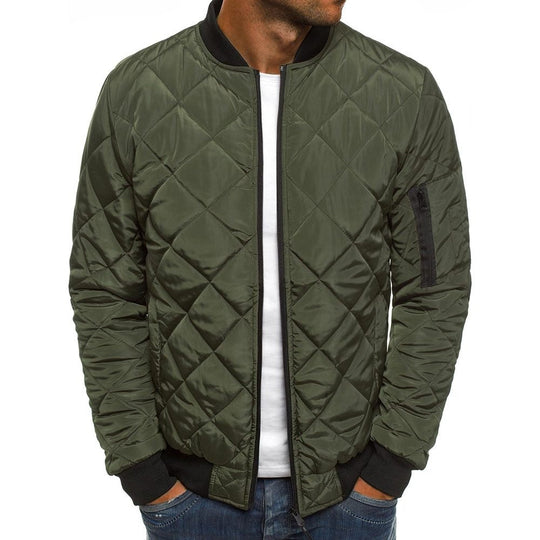 Herren Steppjacke mit praktischen Taschen und elastischen Bündchen