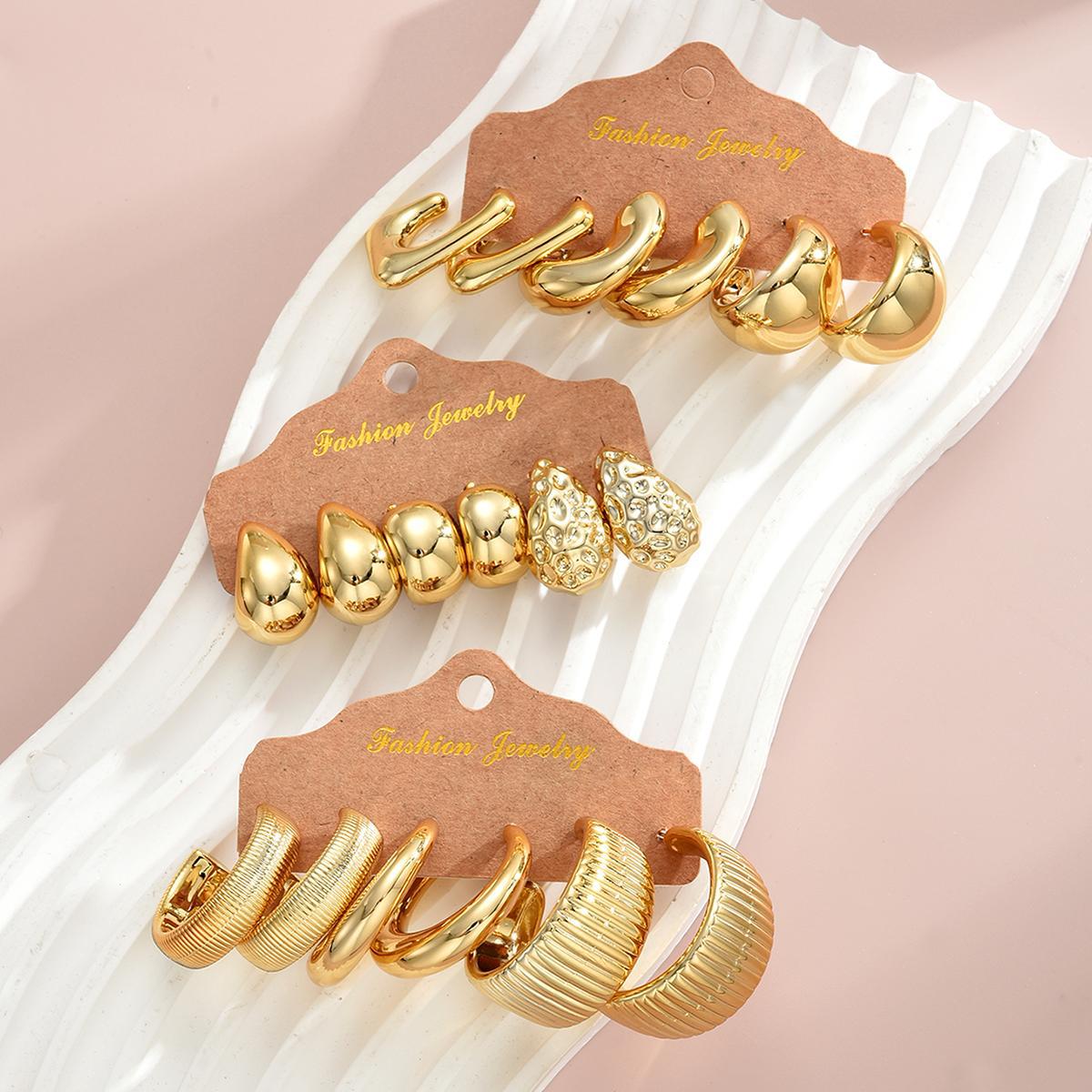 Damen Ohrstecker Set mit funkelnden Designs und eleganten Oberflächen Shop Nory