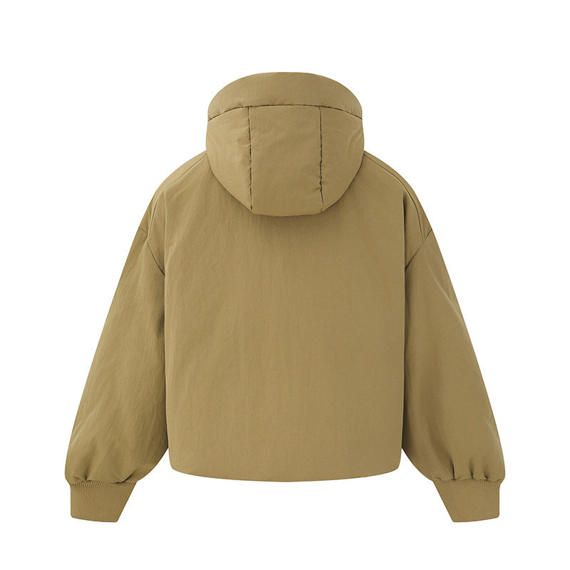 Damen Kurz geschnittene wattierte Steppjacke mit hohem Stehkragen und Ballonärmeln Shop Nory