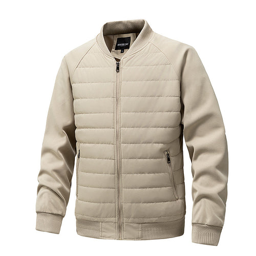 Herren Leichte Hybrid-Bomberjacke mit gesteppter Front Raglanärmeln und Rippbündchen Shop Nory