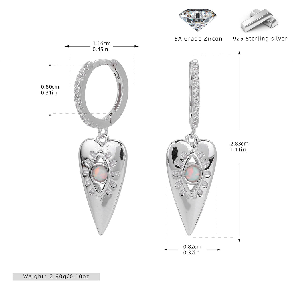 Damen Ohrhänger mit traumhaften Herzanhängern aus 925 Sterling Silber Shop Nory
