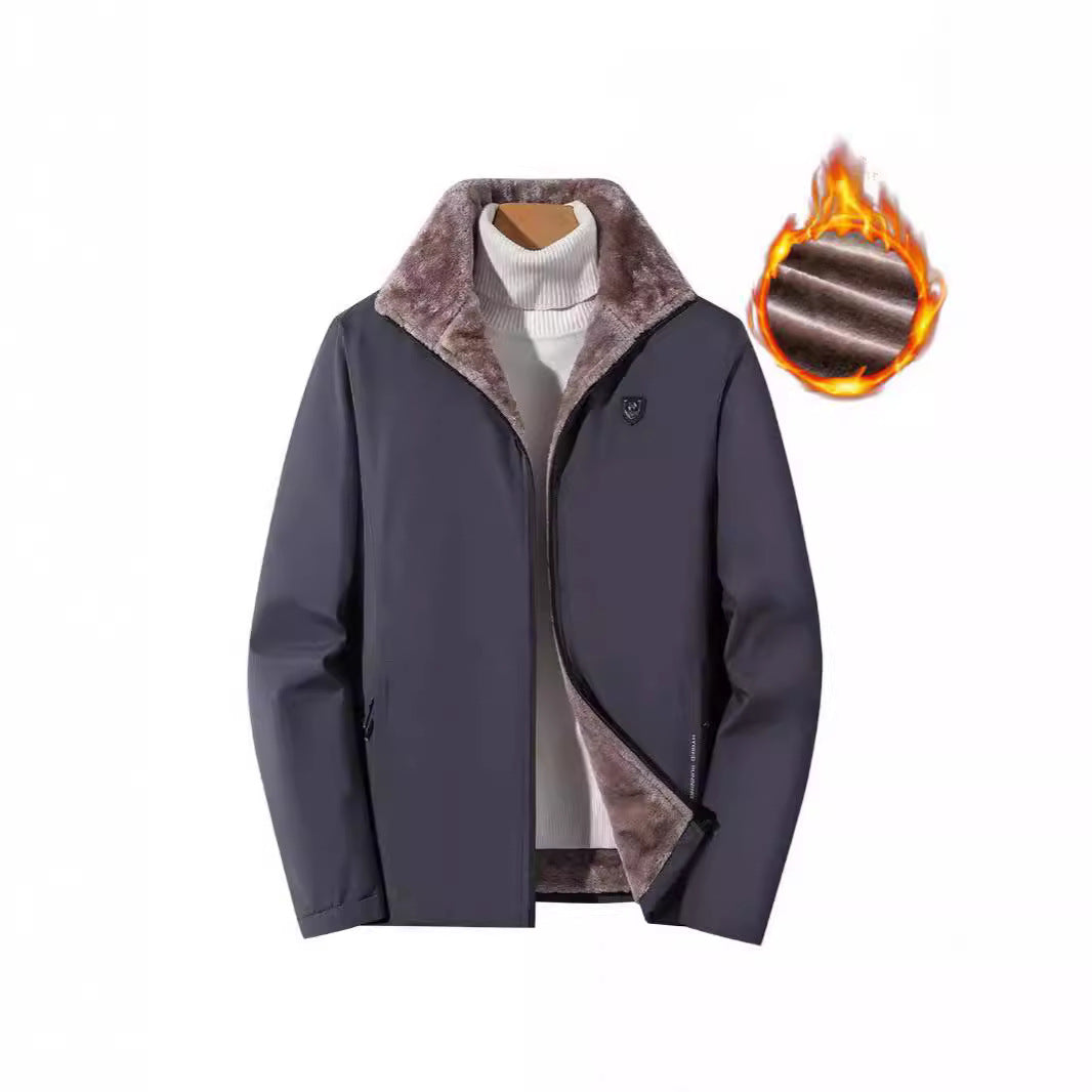 Herren Thermo-Softshelljacke mit durchgehendem Reißverschluss und Teddy-Innenfutter Shop Nory