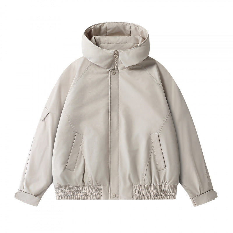 Unisex Boxy wattierte Übergangsjacke mit hohem Stehkragen, gesteppter Innenlage und elastischem Saum Shop Nory