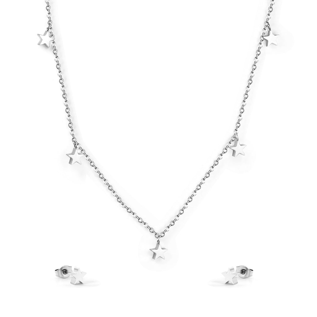 Damen Schmuckset mit funkelnden Sternanhängern Shop Nory