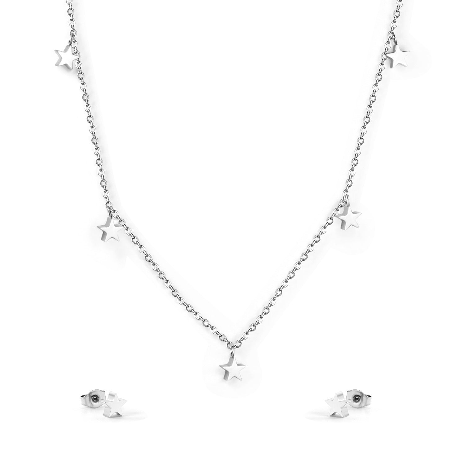 Damen Schmuckset mit funkelnden Sternanhängern Shop Nory