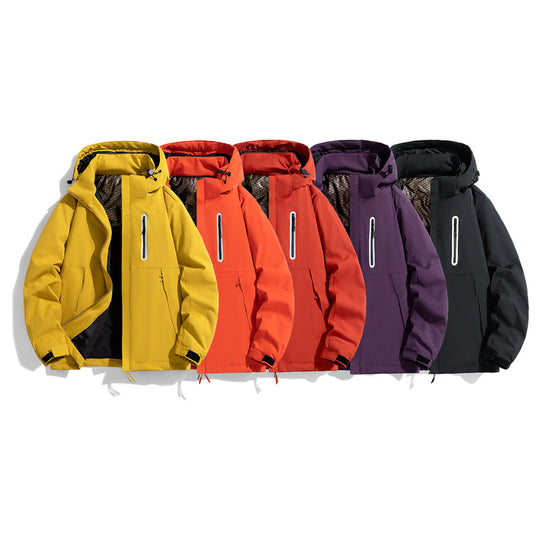 Herren wasserabweisende gesteppte Winterjacke mit Kapuze, thermischer Isolierung und reflektierender Brusttasche Shop Nory