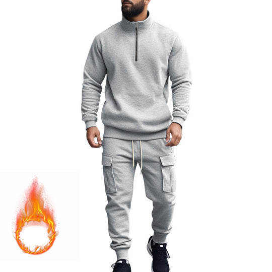 Herren nan sportlicher Cargo-Jogginganzug mit Troyerkragen Shop Nory
