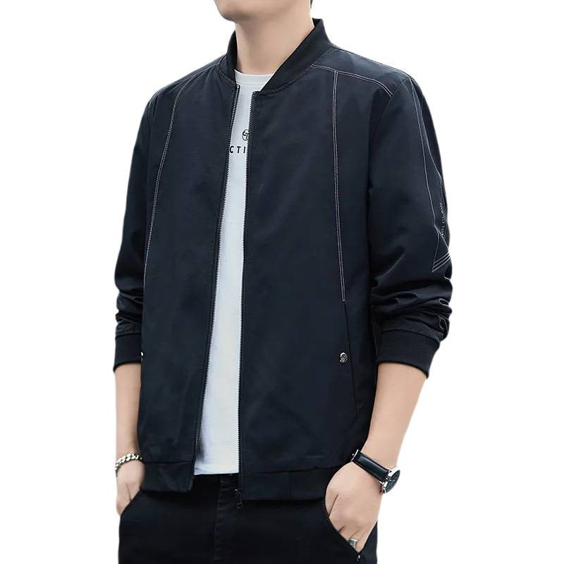 Herren Modische Bomberjacke mit elastischen Bündchen Shop Nory