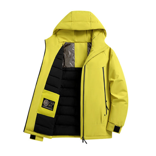 Herren Isolierte Softshell-Parka mit technischer Kapuze, winddichter Außenhülle und Innentaschen Shop Nory