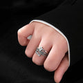Damen filigraner Ring mit floralem Design und inspirierender Botschaft Shop Nory