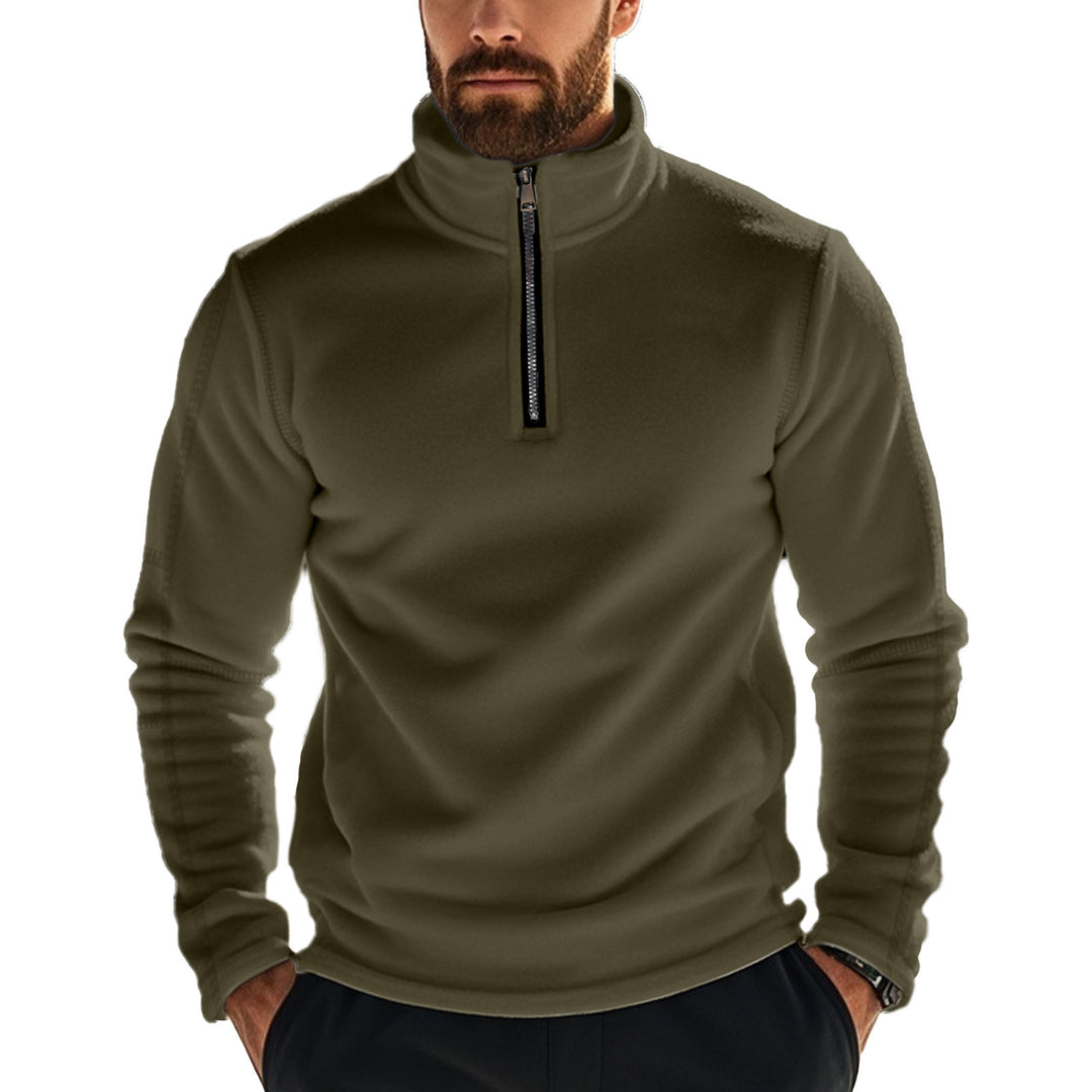 Herren nan funktionaler Fleecepullover mit Halbzip, Stehkragen und Raglanärmeln Shop Nory