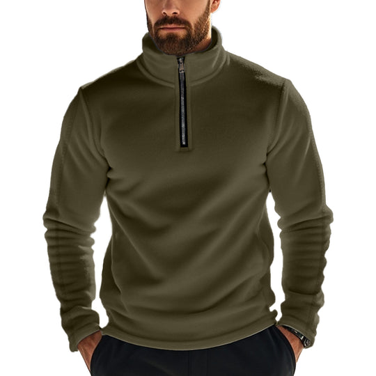 Herren nan funktionaler Fleecepullover mit Halbzip, Stehkragen und Raglanärmeln Shop Nory