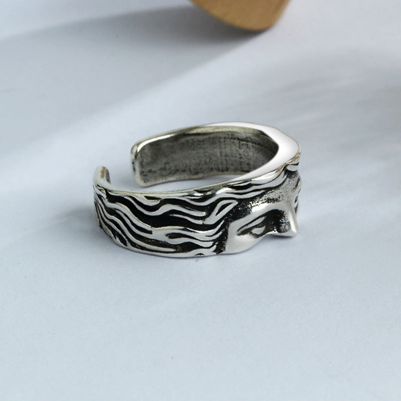 Damen kunstvoller Designring mit geflochtenem Maskenmuster Shop Nory