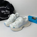 Damen modische Sneakers mit aufgepolsterter Sohle und atmungsaktiver Mesh-Oberfläche Shopnory
