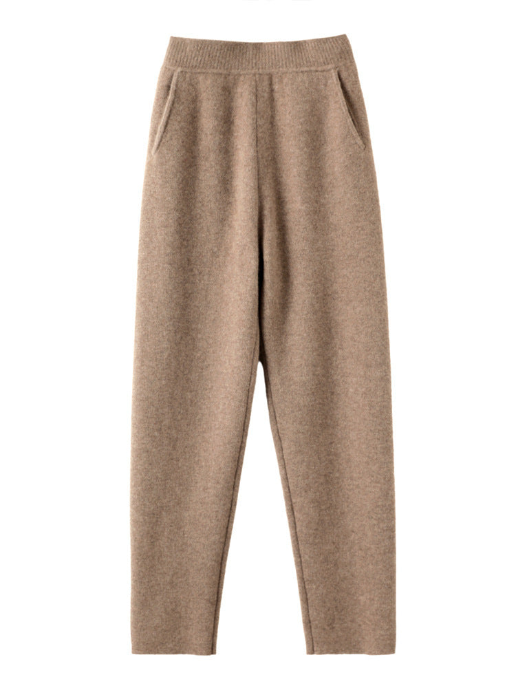 Damen Hochtaillierte Strickhose mit kaschmirähnlicher Haptik und schmal zulaufendem Bein Shop Nory