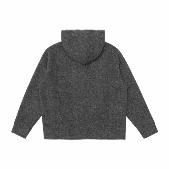 Unisex Kapuzenpullover aus Wollfleece mit halber Knopfleiste und Kängurutasche Shop Nory