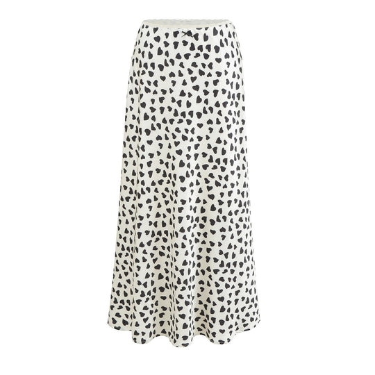 Damen Leichter Midirock aus Chiffon mit Leoprint und elastischem Bund Shop Nory