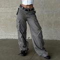 Damen Cargo-Hose mit breitem Schnitt und funktionalen Taschen
