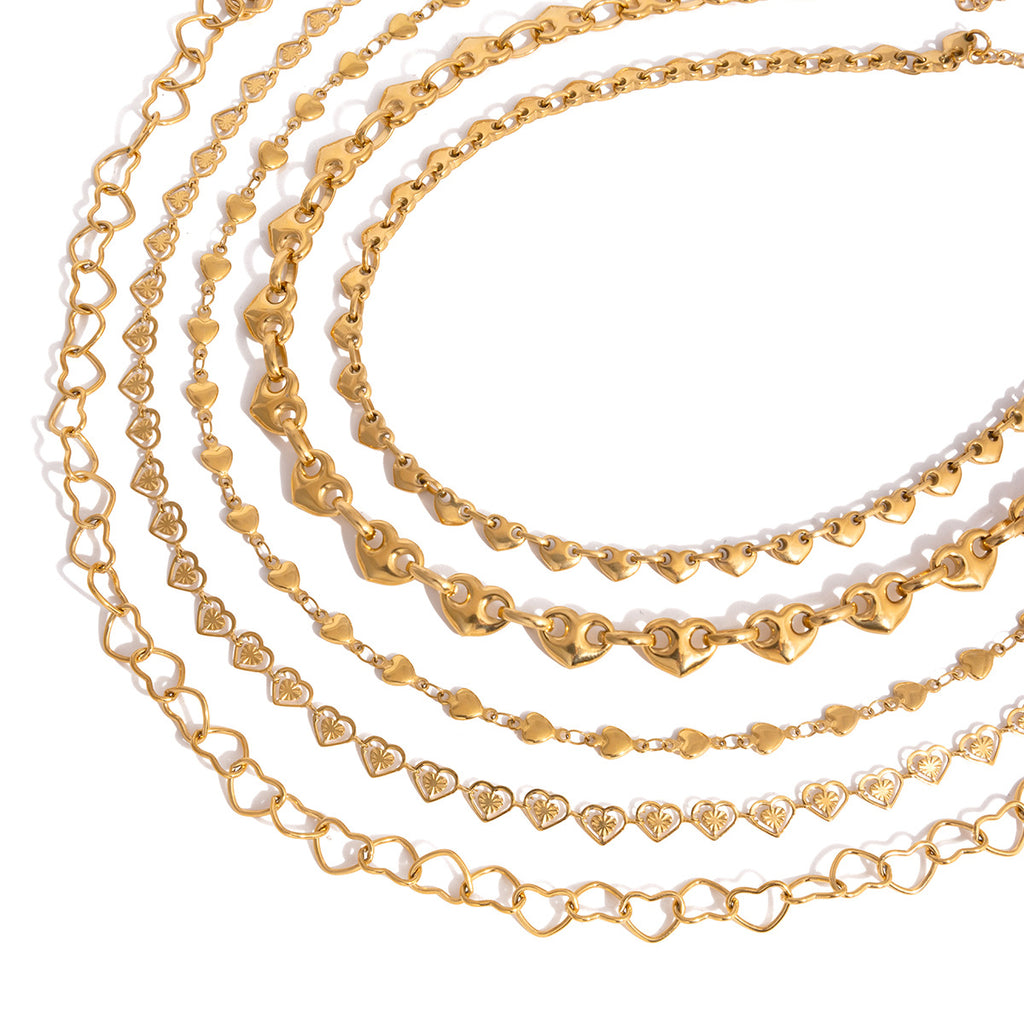 Damen Halskette mit elegantem Kettendesign aus hypoallergenem Edelstahl Shop Nory
