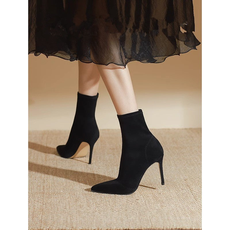 Damen Stretch‑Sockboot mit spitzer Zehenpartie und schmalem Stiletto Shop Nory