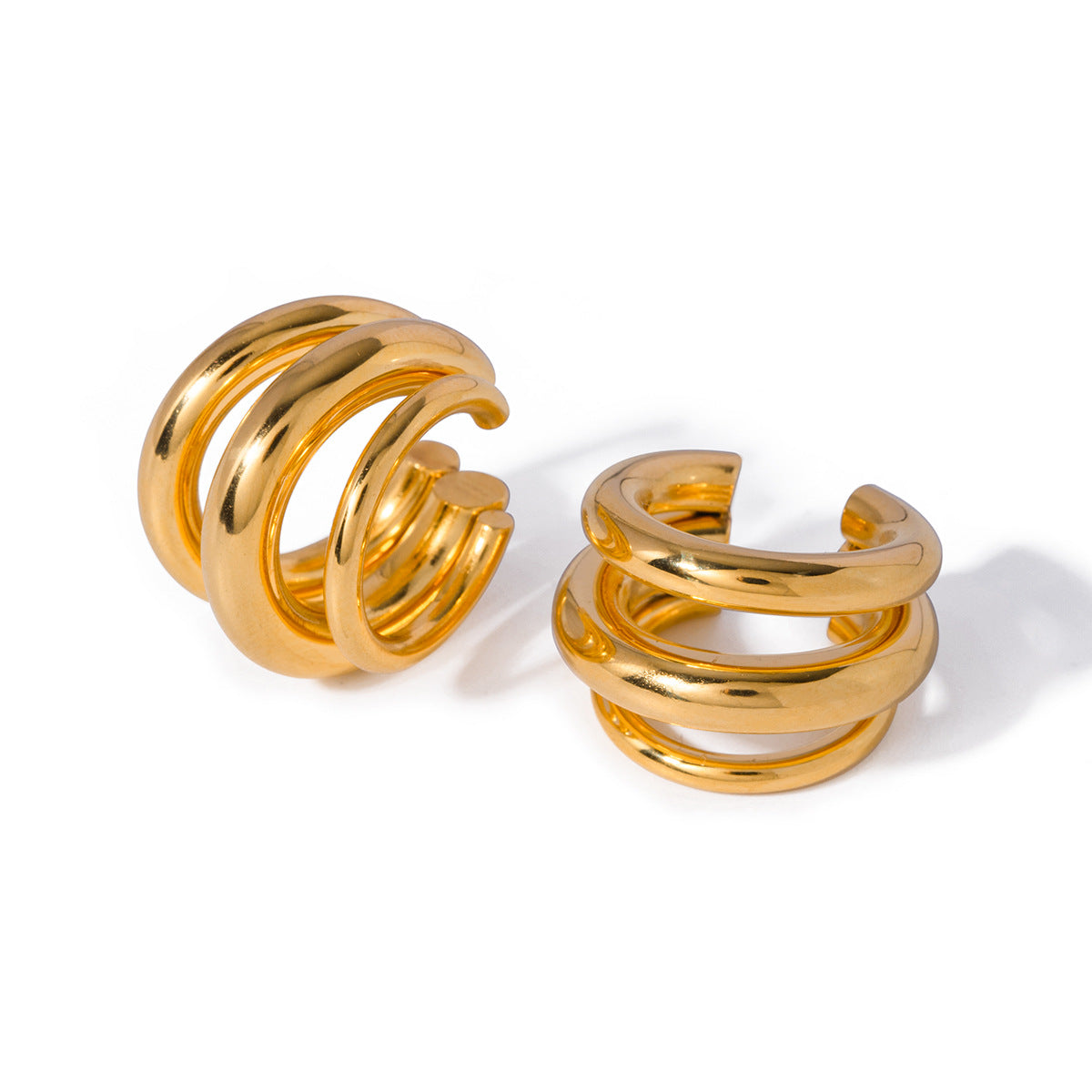 Damen Offene Creolen mit geschwungenem Design und elegantem Glanz Shop Nory