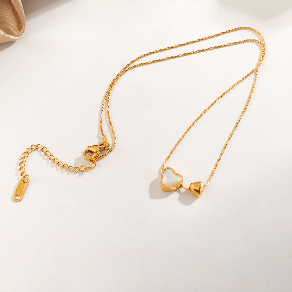 Damen Herzförmige Charm Anhänger Halskette Shop Nory