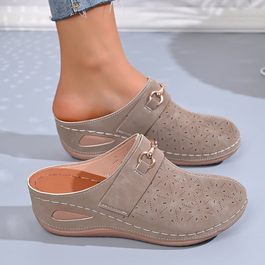Damen Komfortable Clogs mit eleganter Verzierung