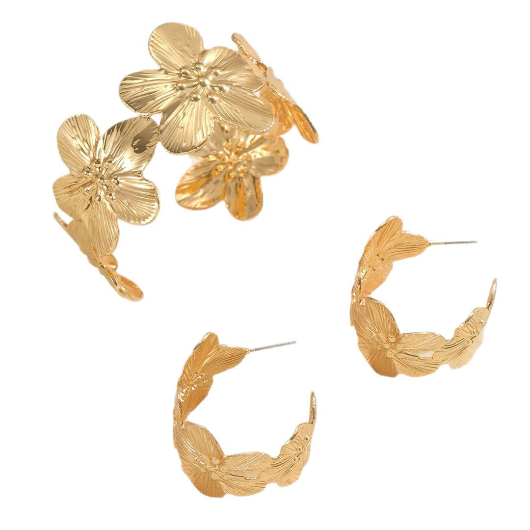 Damen Schmuckset mit kunstvollem Blumenmotiv Shop Nory