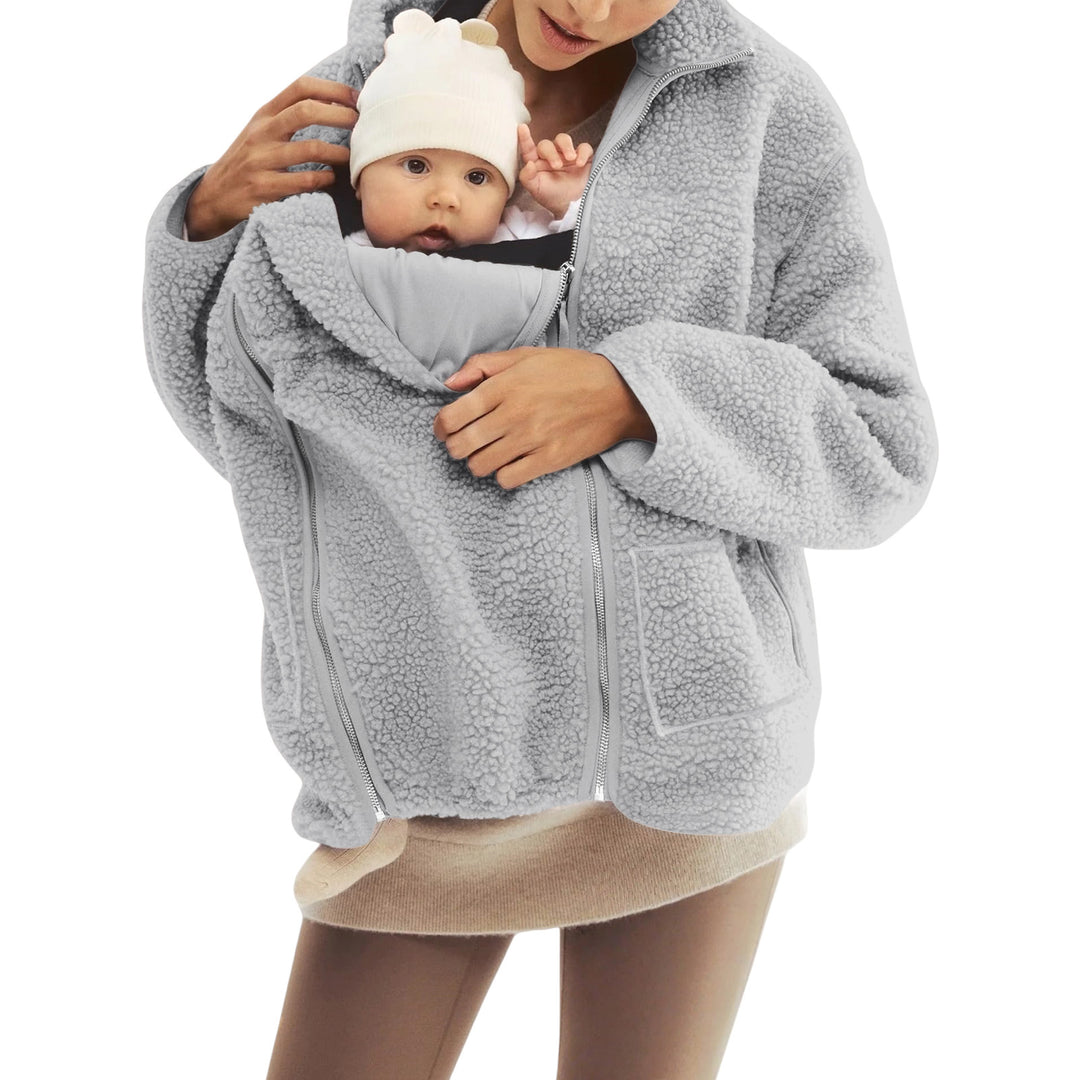 Damen nan oversized Teddyfleece Jacke mit Stehkragen und durchgehendem Reißverschluss Shop Nory