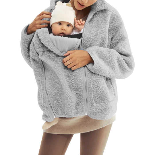 Damen nan oversized Teddyfleece Jacke mit Stehkragen und durchgehendem Reißverschluss Shop Nory