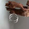 Damen Offener Ring mit strukturiertem Design und funkelnden Akzenten Shop Nory