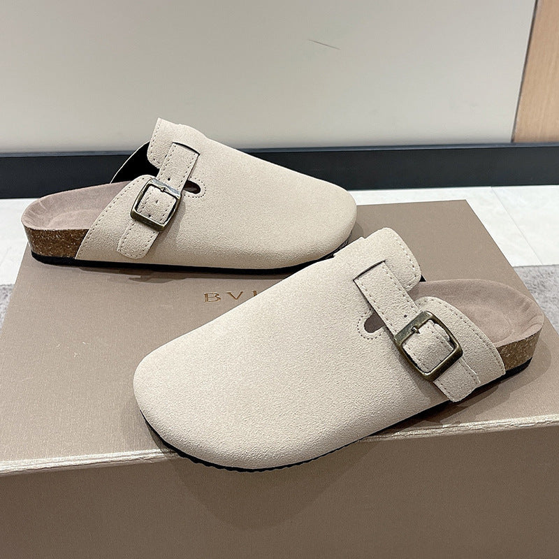 Herren Wildleder Clog mit ergonomischem Kork-Fußbett und verstellbarer Metallschnalle Shop Nory