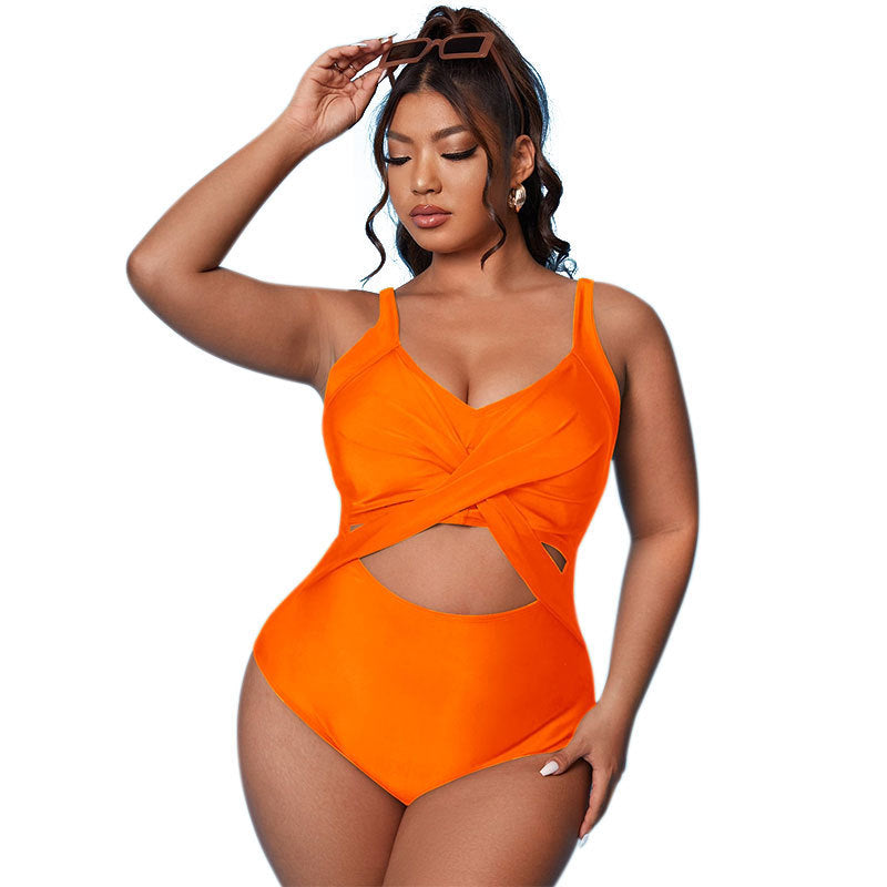 Damen Cut-Out Badeanzug mit Wickeldesign und stützendem Schnitt Shopnory