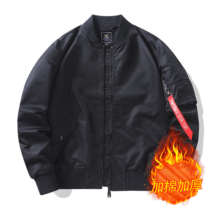 Herren Bomberjacke im Pilotenstil mit wasserabweisender Nylonhülle und Ärmel-Utilitytasche Shop Nory