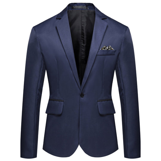 Herren modischer und eleganter Anzugjacke mit satiniertem Finish