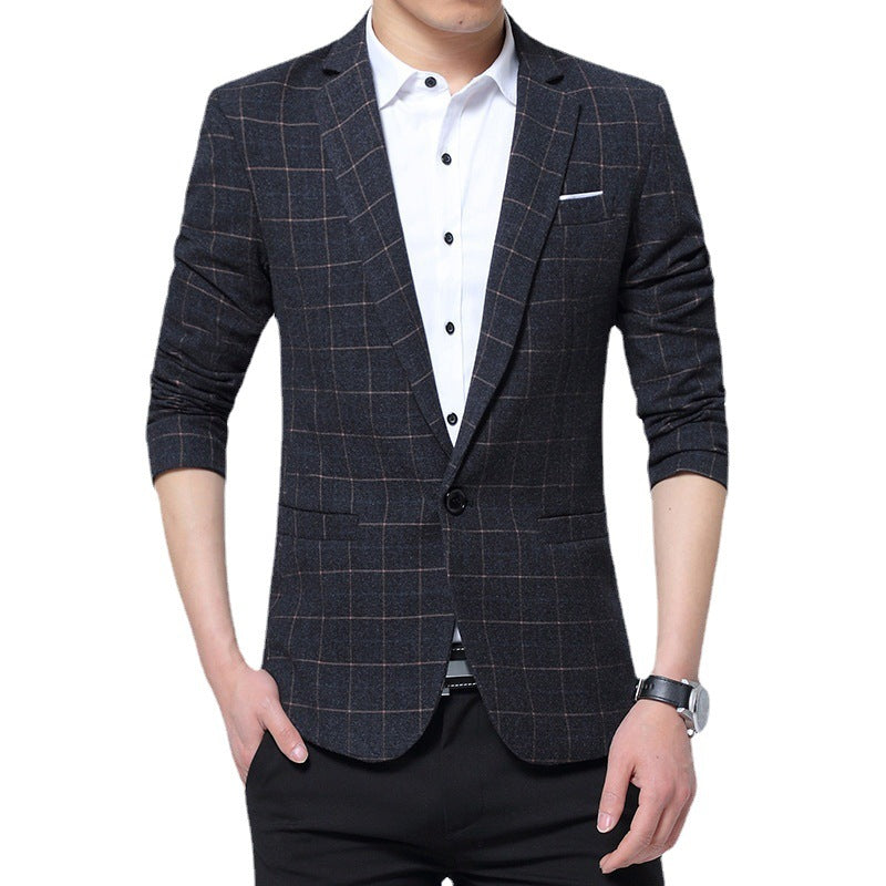 Herren Karierter Slim-Fit Sakko im Business-Casual Stil Shop Nory