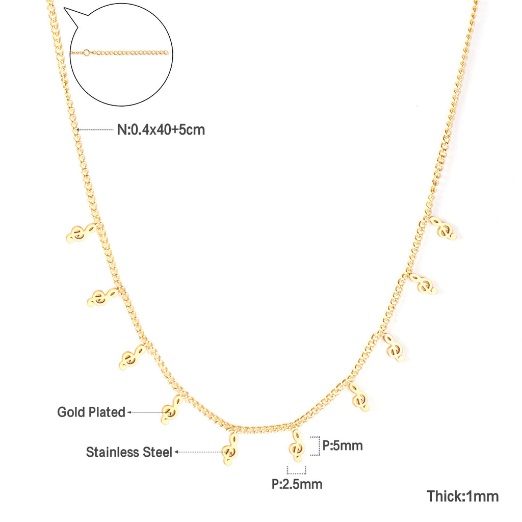 Damen elegante Goldplattierte Halskette mit geometrischen Anhängern Shop Nory