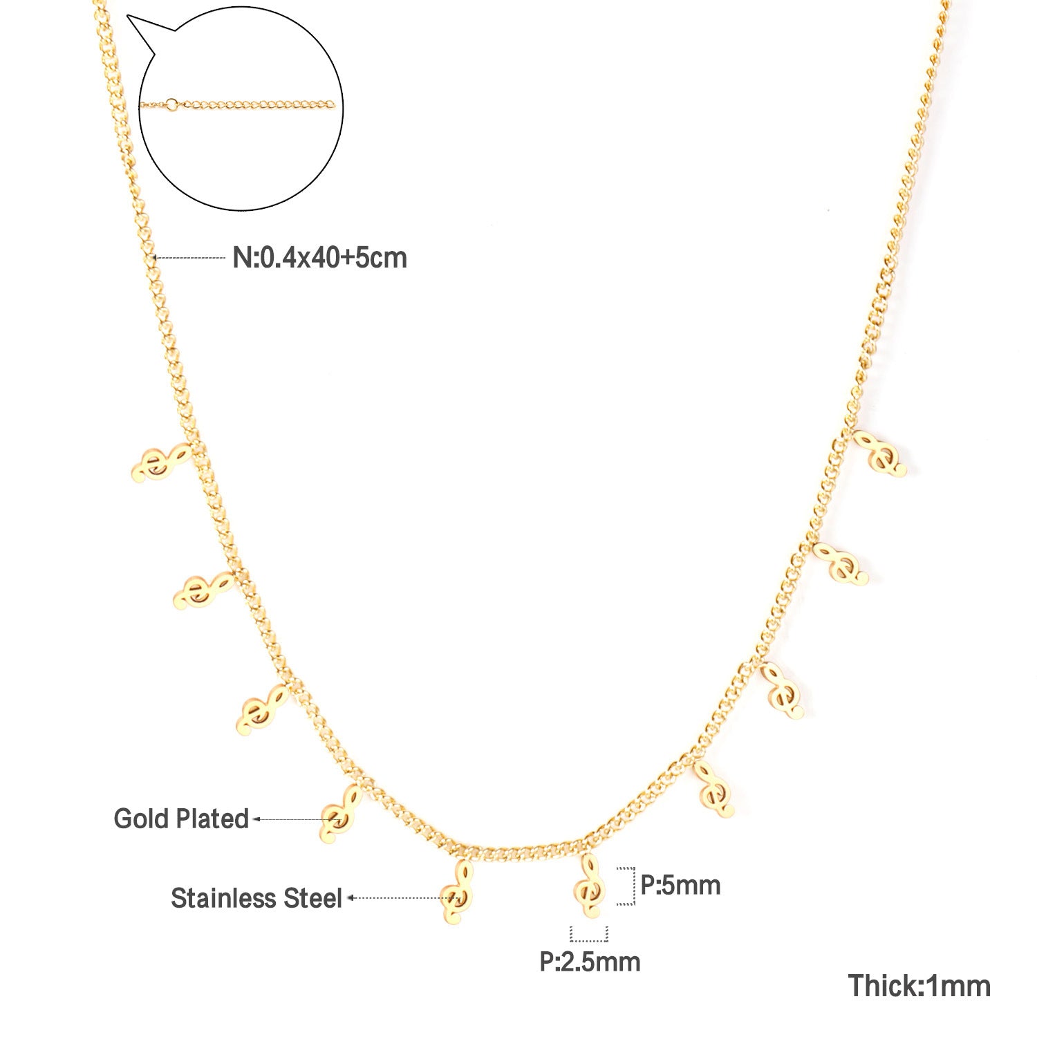 Damen elegante Goldplattierte Halskette mit geometrischen Anhängern Shop Nory