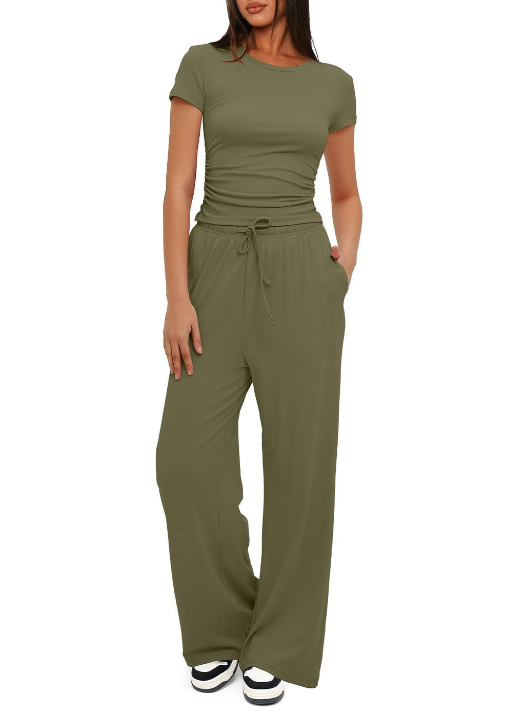 Damen Bequemes Lounge-Outfit mit elastischem Bund und weitem Schnitt
