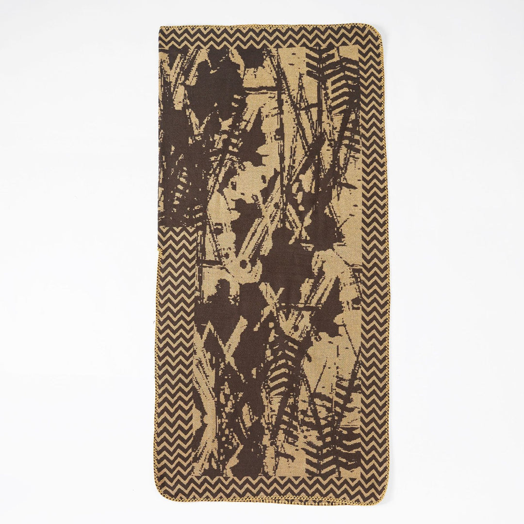 Damen Multifunktionaler Jacquard-Wickelcape mit Zickzack-Bordüre Shop Nory